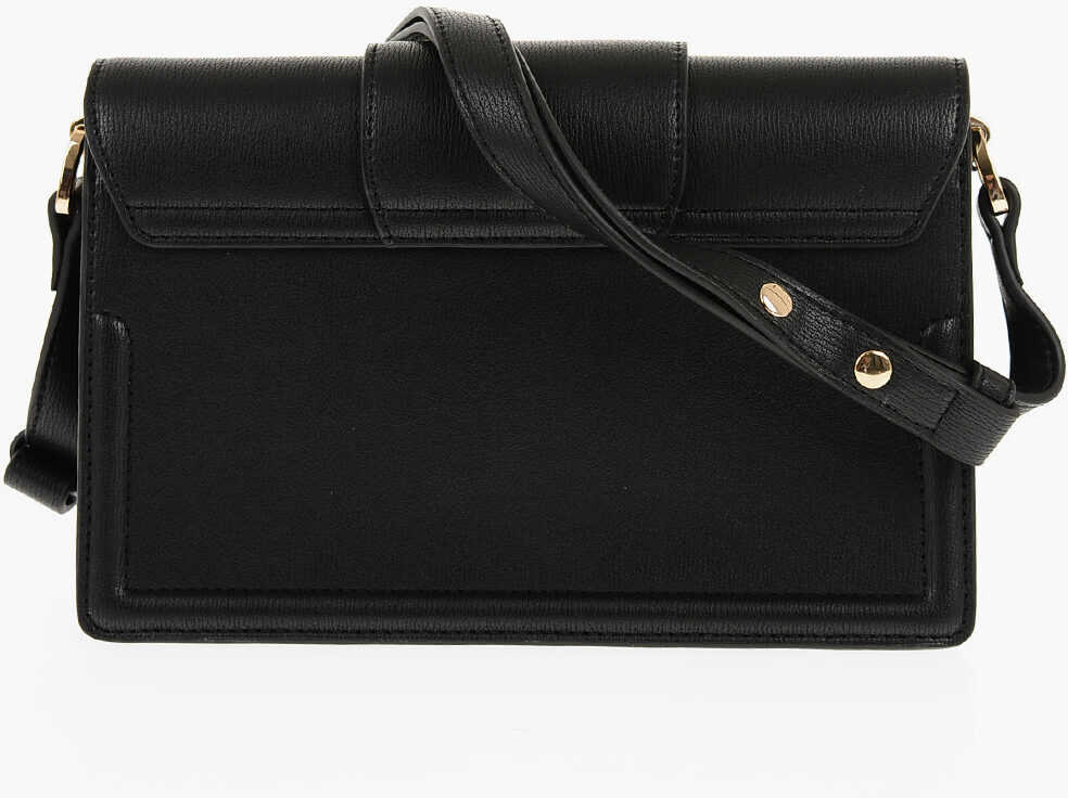 Genti de umar Moschino Love Faux Leather Love Bridge Shoulder Bag With Double Heart Black Femei (BM 11588694) 2