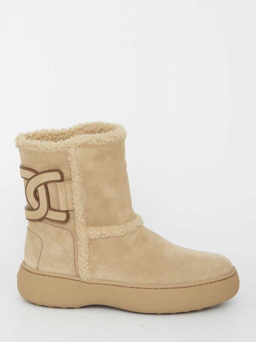 TOD\'S Winter Gommini boots BEIGE