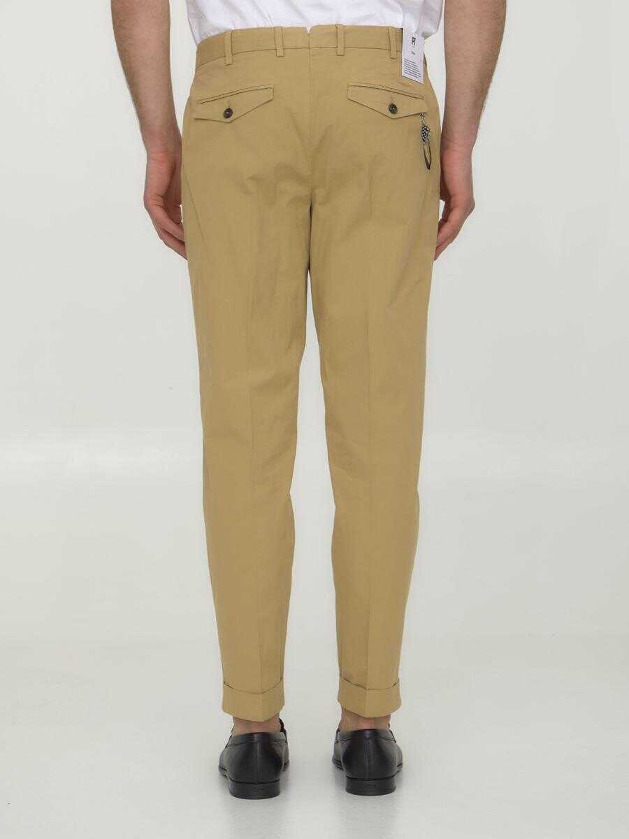 Pantaloni PT TORINO Beige Gabardine Trousers Beige Barbati (BM 11589099) 4
