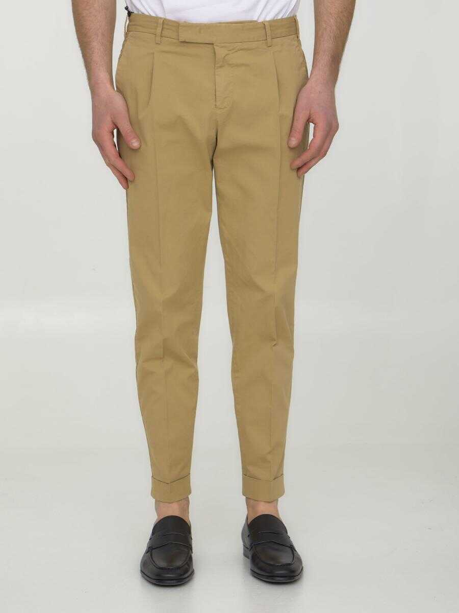 Pantaloni PT TORINO Beige Gabardine Trousers Beige Barbati (BM 11589099) 1
