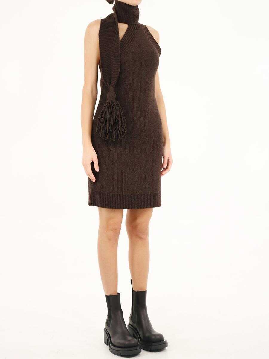 Rochii Bottega Veneta Brown One Shoulder Dress BROWN Femei (BM 11589663) 2