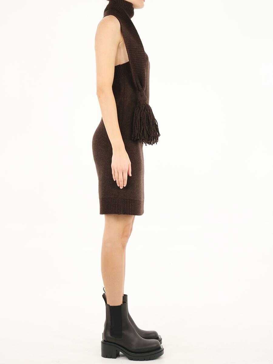 Rochii Bottega Veneta Brown One Shoulder Dress BROWN Femei (BM 11589663) 3
