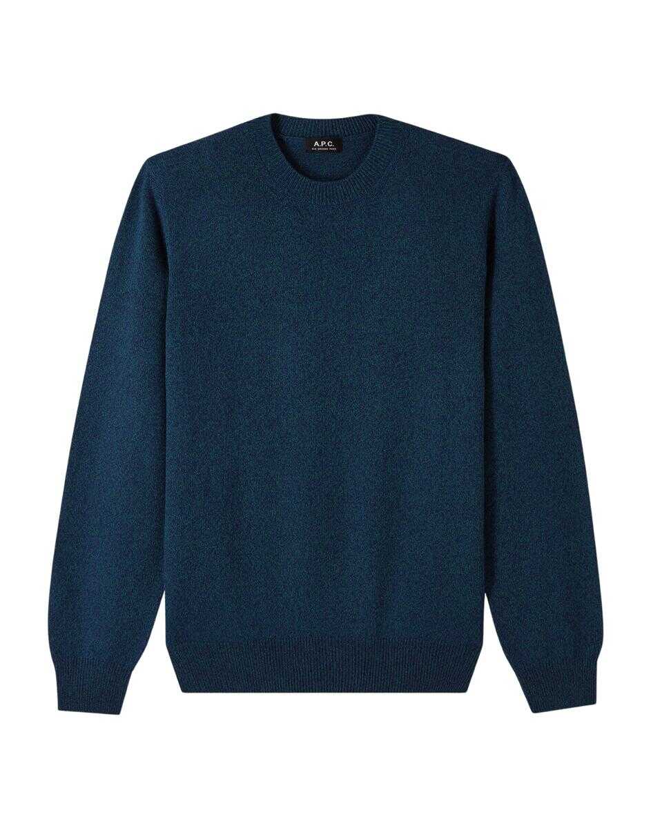 A.P.C. A.P.C. WOOL KNITWEAR. OPEN BLUE