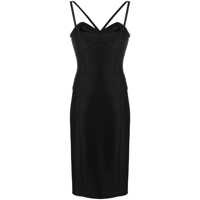 Rochii Versace Black Silk Midi Dress Femei