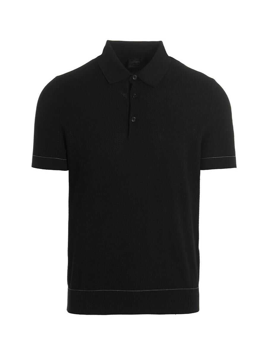 BRIONI BRIONI Cotton polo shirt BLACK