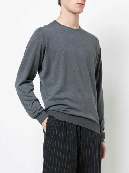 Pulovere casual John Smedley John Smedley Crewneck HATFIELD NAVY Navy Barbati (BM 11603673) 3