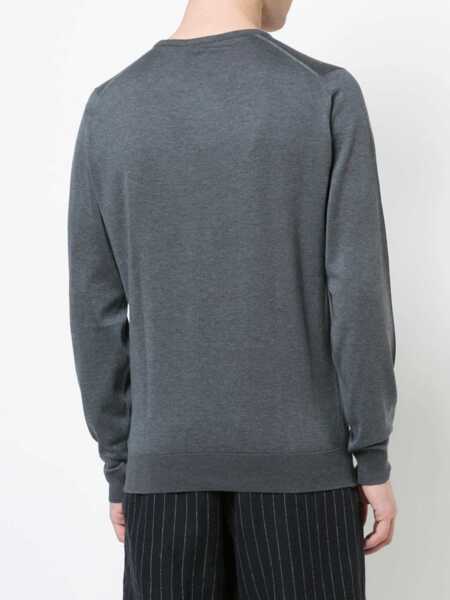 Pulovere casual John Smedley John Smedley Crewneck HATFIELD NAVY Navy Barbati (BM 11603673) 4