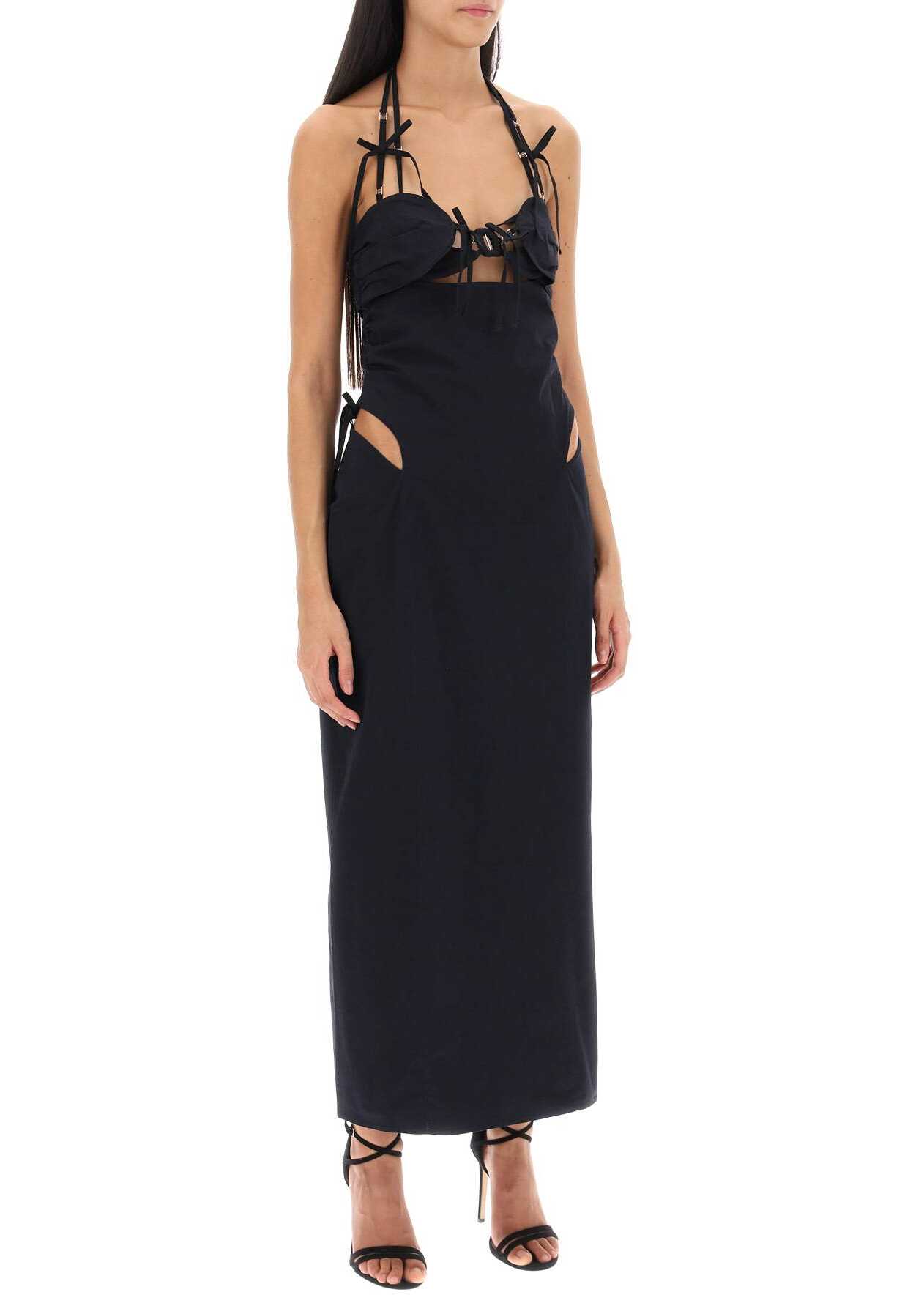 JACQUEMUS La Robe Ruban Cut-Out Long Dress DARK NAVY