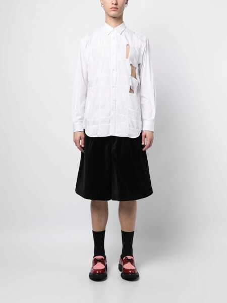 Camasi casual Comme des Garons Cut Out Shirt WHITE Barbati (BM 11604408) 2