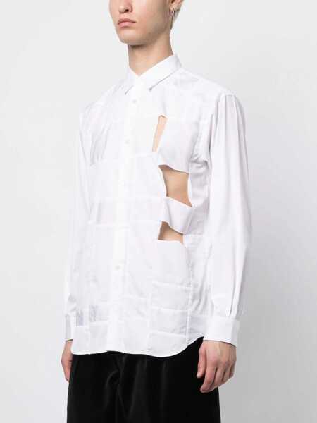 Camasi casual Comme des Garons Cut Out Shirt WHITE Barbati (BM 11604408) 3