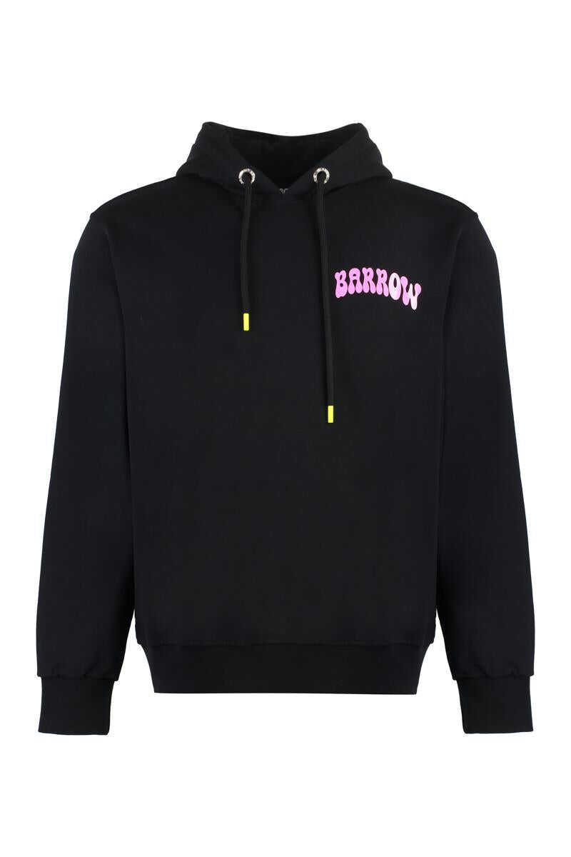 BARROW BARROW LOGO COTTON HOODIE BLACK