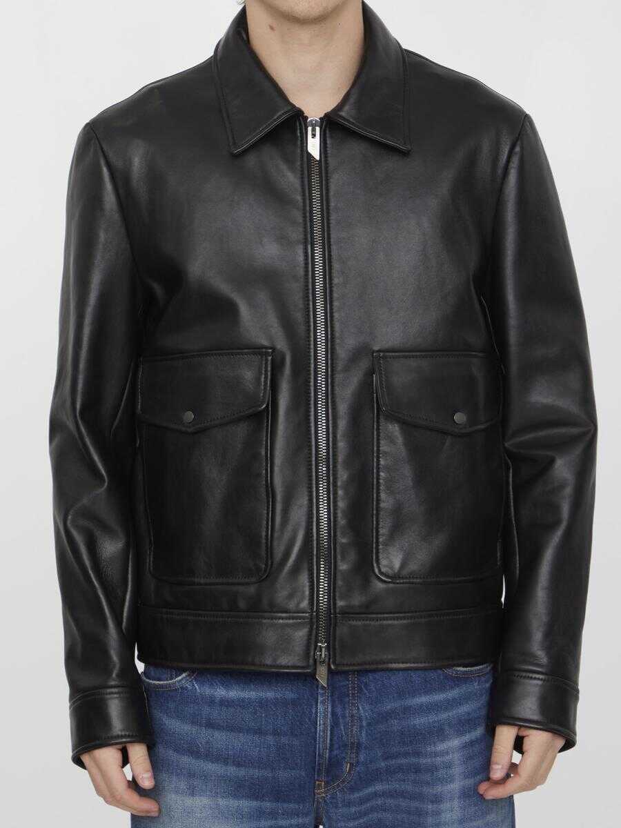 Salvatore Santoro Black leather jacket BLACK