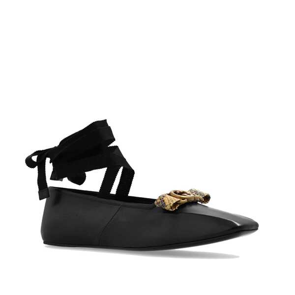 Pantofi fara toc Gucci Gucci Double G Ballet Flats Black Femei (BM 11615235) 2
