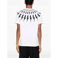 Tricouri Neil Barrett pentru Barbati - Tricouri Neil Barrett Fairisle Thunderbolt T-Shirt WHITE Barbati (BM 11620674) - B-mall.ro