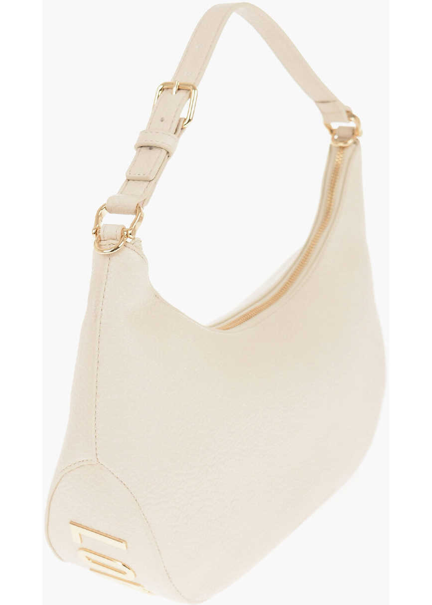 Genti de umar Moschino Love Textured Faux Leather Eco-Friendly Giant Hobo Bag With Beige Femei (BM 11626707) 2