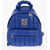 Moschino Love Quilted Nylon Backpack With Faux Leather Trims Blue