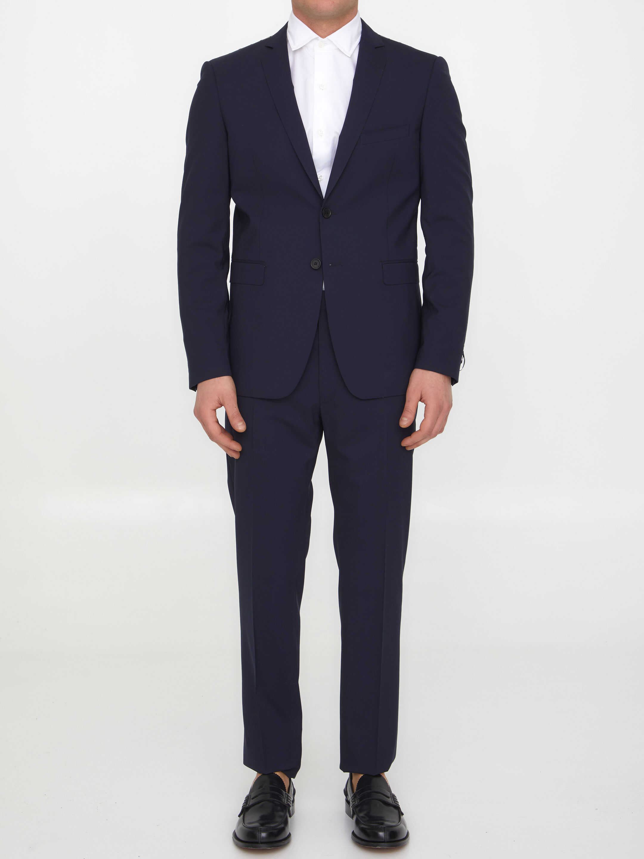 Tonello Wool Two-Piece Suit BLUE b-mall.ro