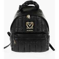 Rucsacuri Love Quilted Nylon Backpack With Faux Leather Trims Femei
