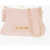 Moschino Love Quilted Faux Leather Bag With Golden Chain And Heart De Pink