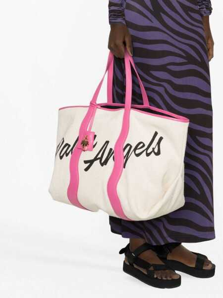 Genti de mana Palm Angels Palm Angels Logo Tote Bag White Femei (BM 11633088) 3