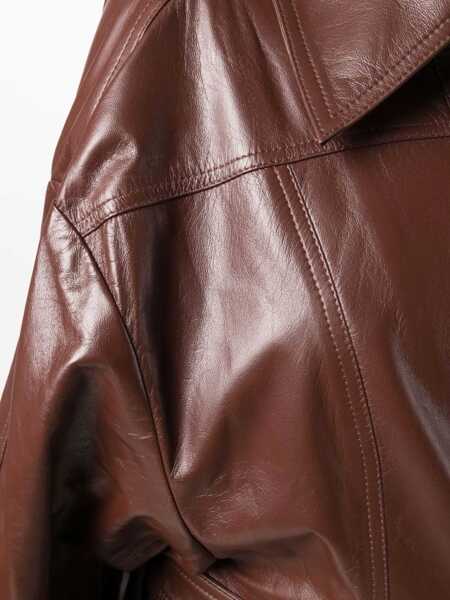 Geci de piele AMBUSH Belted Soft-Leather Trench Brown Femei (BM 11635650) 5