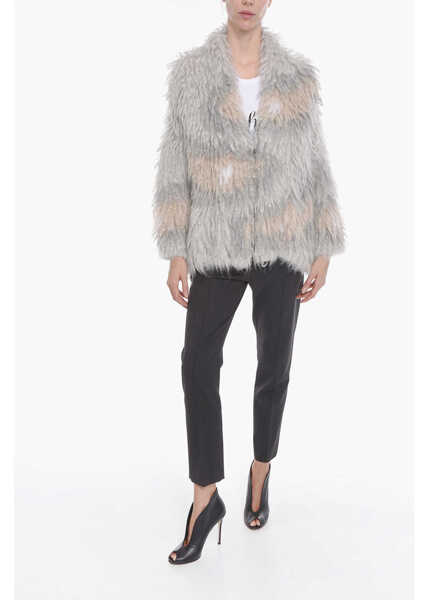 Cardigane Brunello Cucinelli Mohair-Blend Oversized Cardigan Gray Femei (BM 11635695) 4