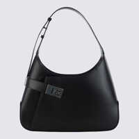 Genti de umar Salvatore Ferragamo Black Leather Arch Large Shoulder Bag Femei