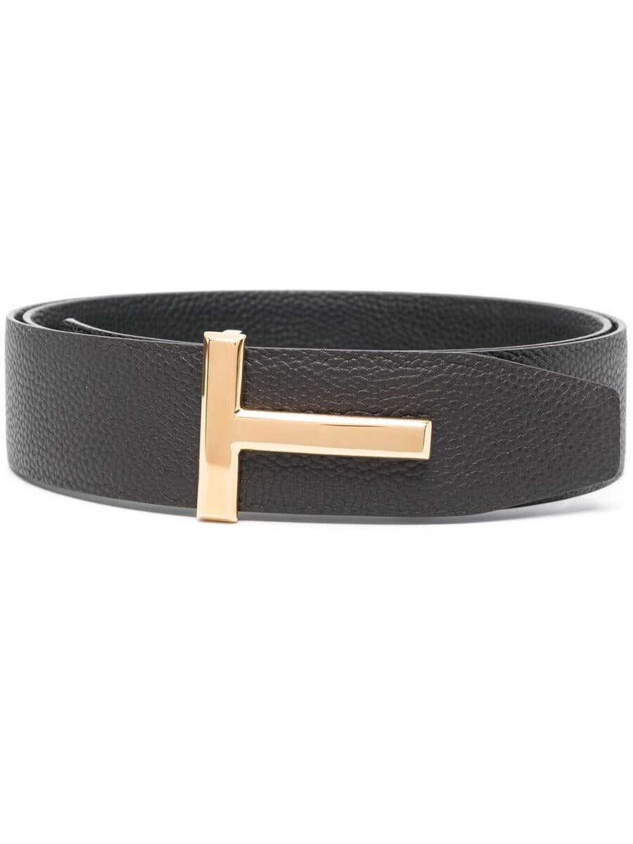 Tom Ford TOM FORD T Icon reversible leather belt BROWN