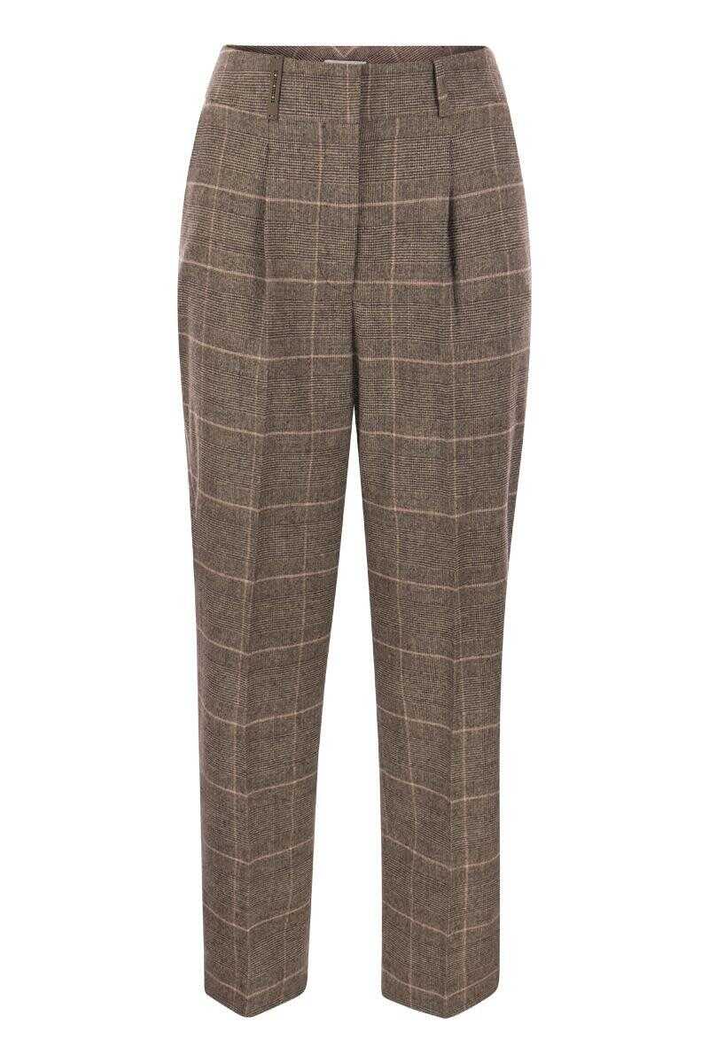 Peserico PESERICO Soft flannel trousers BRONZE