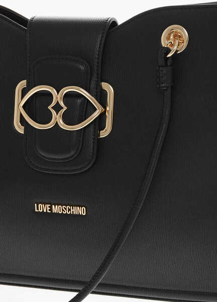 Genti de mana Moschino Love Moschino Faux Leather Tote Bag With Golden Closure Black Femei (BM 11655534) 4