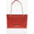 Moschino Love Quilted Tote Bag With Golden Chain Red