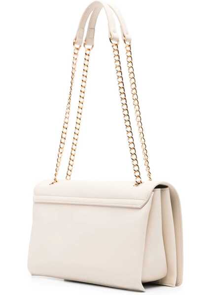 Genti de umar Moschino Love Faux Leather Shoulder Bag With Golden Lettering-Logo Beige Femei (BM 11655555) 3