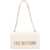 Moschino Love Faux Leather Shoulder Bag With Golden Lettering-Logo Beige