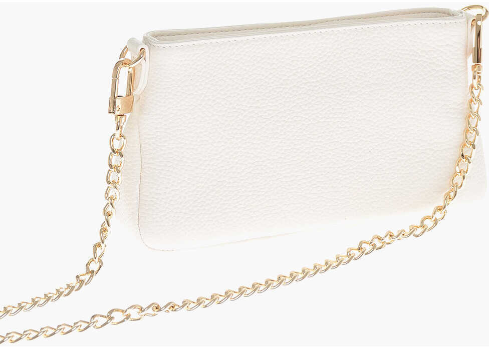 Genti de umar Moschino Love Textured Leather Shoulder Bag With Logo-Print White Femei (BM 11655597) 2