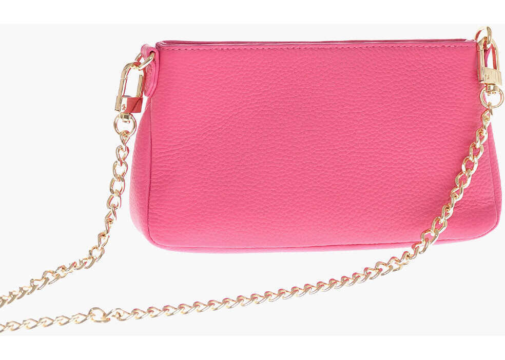 Genti de umar Moschino Love Textured Leather Shoulder Bag With Graffiti Logo-Print Pink Femei (BM 11655600) 2