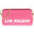 Moschino Love Textured Leather Shoulder Bag With Graffiti Logo-Print Pink