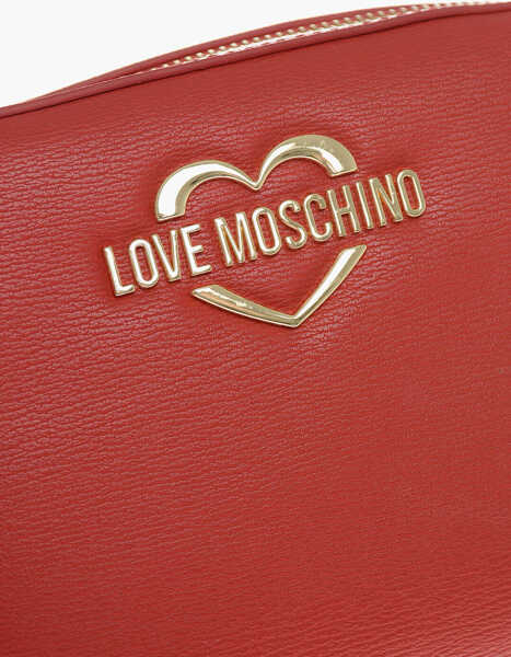 Genti de mana Moschino Love Faux Leather Crossbody Bag With Mini Heart-Shaped Pouch Red Femei (BM 11656425) 4