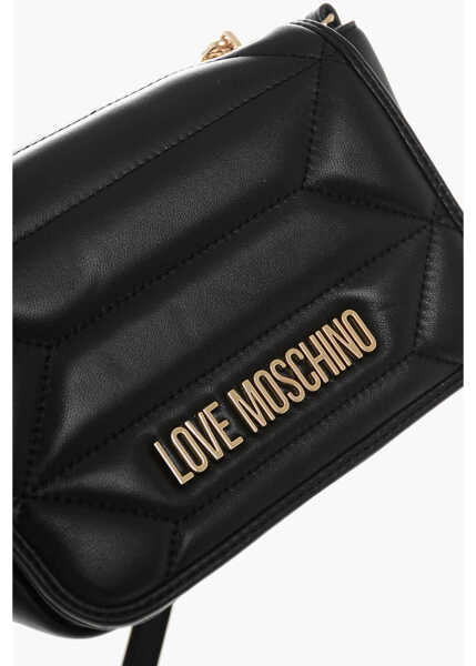 Genti tip postas Moschino Love Quilted Faux Leather Kaleidoscope Crossbody Bag With Go Black Femei (BM 11656431) 4