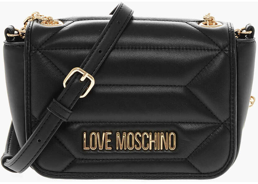 Genti tip postas Moschino Love Quilted Faux Leather Kaleidoscope Crossbody Bag With Go Black Femei (BM 11656431) 1