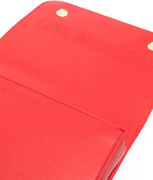 Genti de umar Moschino Love Moschino Faux Leather Quilted Shoulder Bag With Lm On T Red Femei (BM 11656437) 4