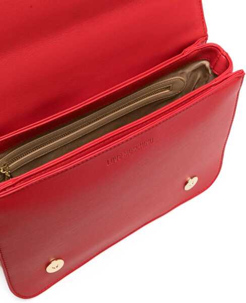 Genti de umar Moschino Love Moschino Faux Leather Quilted Shoulder Bag With Lm On T Red Femei (BM 11656437) 5