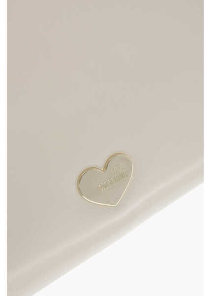 Genti de mana Moschino Love Faux Leather Marshmallow Hobo Bag With Matched Pouch Beige Femei (BM 11656443) 4