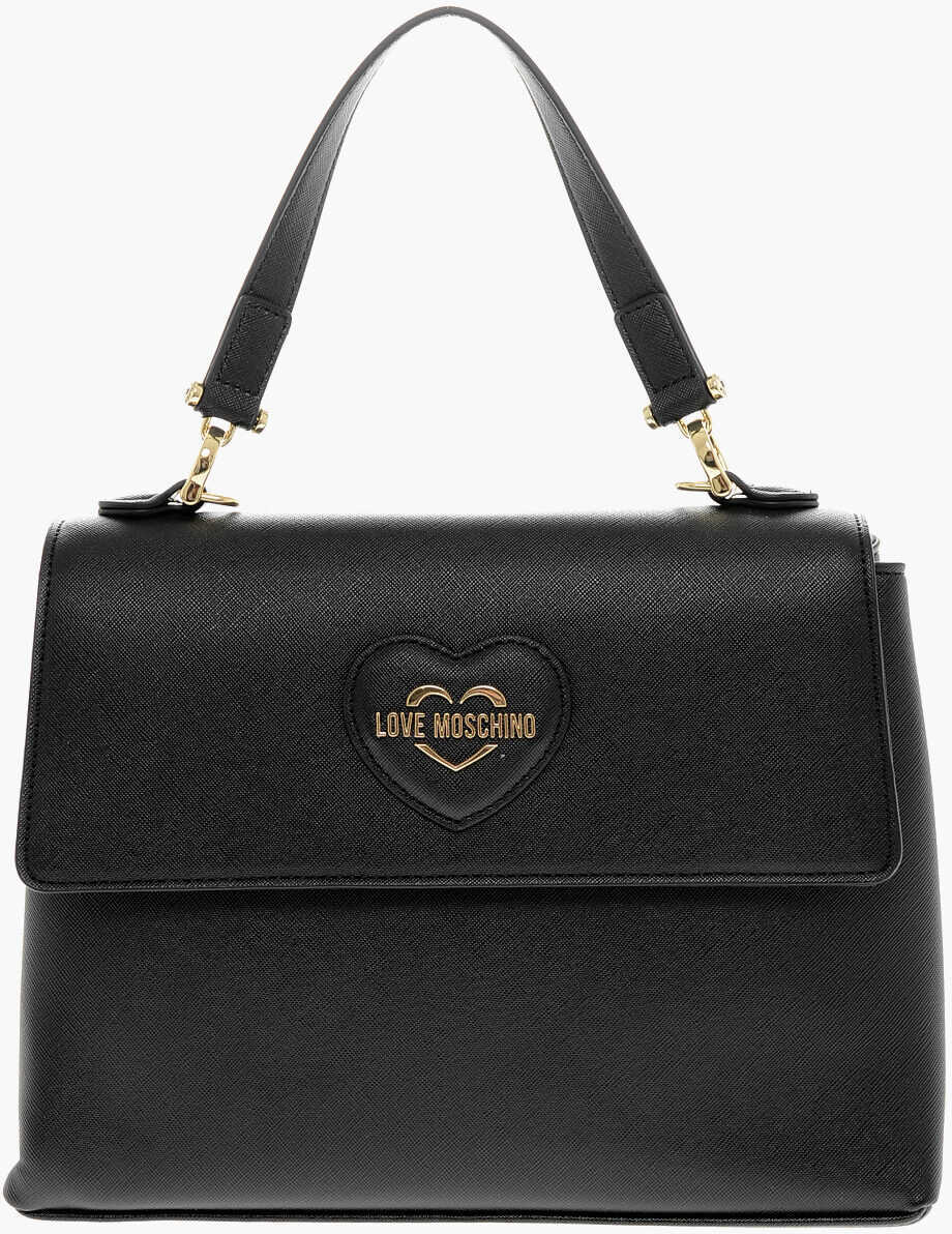 Genti de mana Moschino Love Moschino Saffiano Faux Leather Hande Bag With Removable Black Femei (BM 11656446) 1