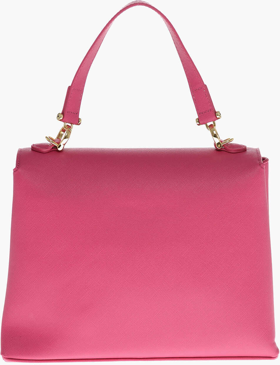 Genti de mana Moschino Love Saffiano Faux Leather Hande Bag With Removable Shoulder Pink Femei (BM 11656449) 2