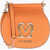 Moschino Love Faux Leather Bag With Chain Shoulder Strap And Golden L Orange