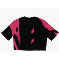 Cravate pentru Baieti - Cravate Diesel Tie Dye Effect Crop Crew-Neck T-Shirt Black Baieti (BM 11661720) - B-mall.ro