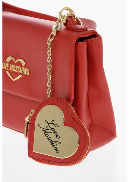 Genti tip postas Moschino Love Faux Leather Shoulder Bag With Golden Logo Red Femei (BM 11661807) 3