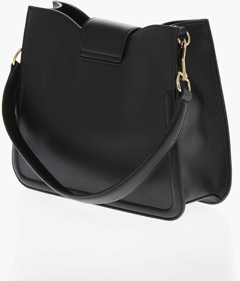 Genti de umar Moschino Love Faux Leather Shoulder Bag With Golden Hearts Black Femei (BM 11661810) 2