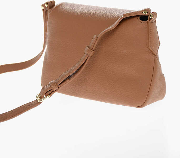 Genti tip postas Moschino Love Pebbled Faux Leather Crossbody Bag Brown Femei (BM 11662089) 2