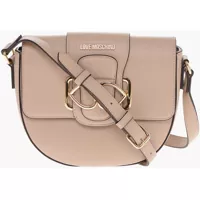 Genti tip postas Love Faux Leather Crossbody Bag With Double Metal Heart Femei